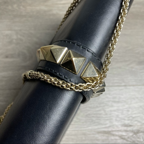 VALENTINO Garavani Black/Gold Large Glam Lock Bag - Picture 12 of 16